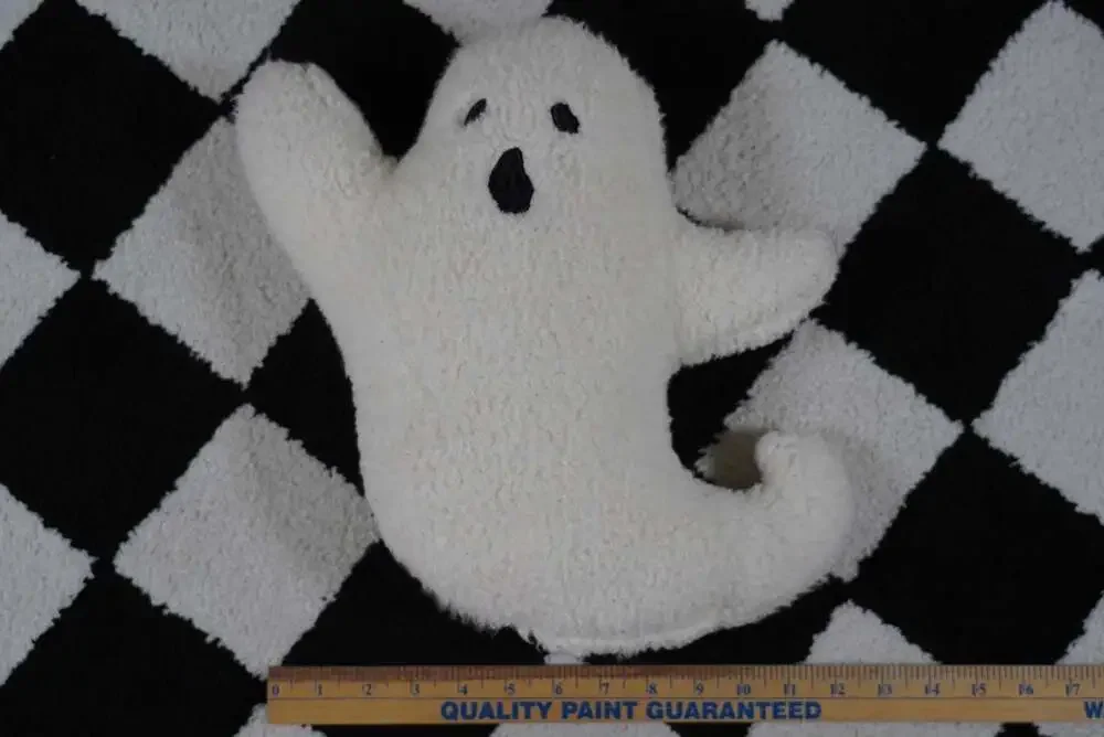 Sherpa Fleece Halloween Ghost Shaped Throw Pillow